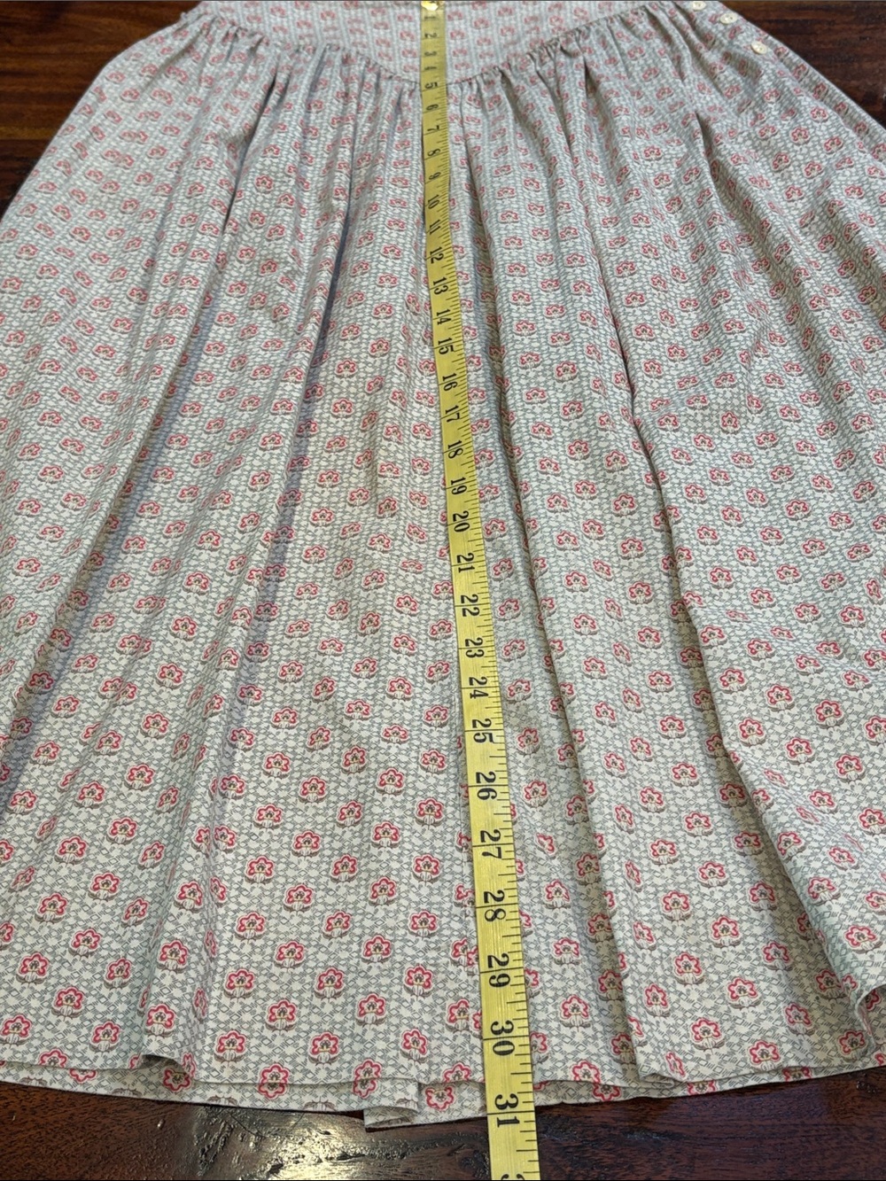 Vintage Ralph Lauren 80s Cotton Floral Prairie Midi Skirt Cottagecore size 4 - Picture 14 of 14